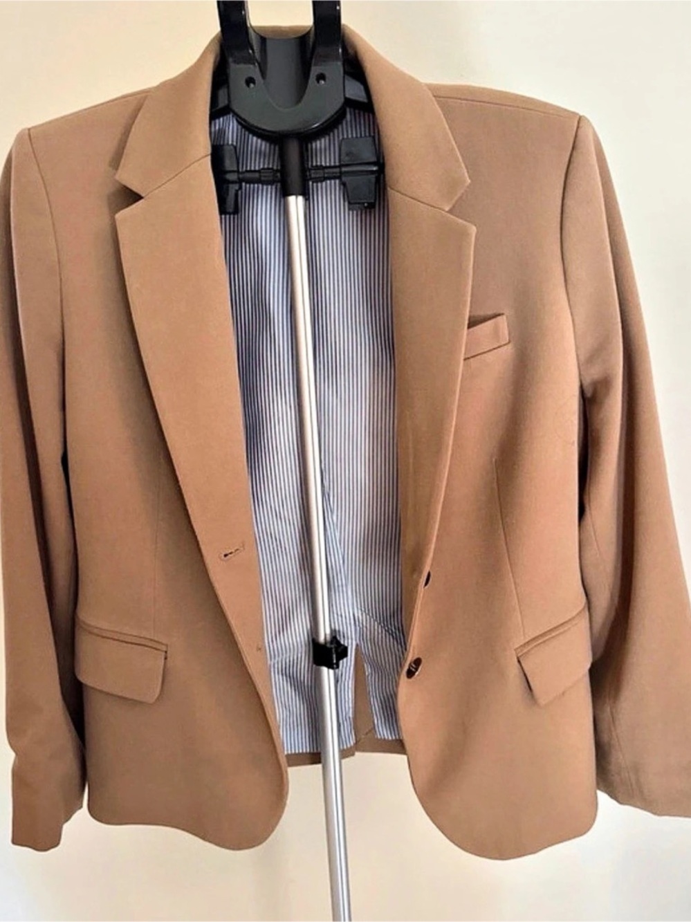 J. Crew Womens Parke Caramel Brown Shawl Collar Blazer Size 14Pre-owned EXC